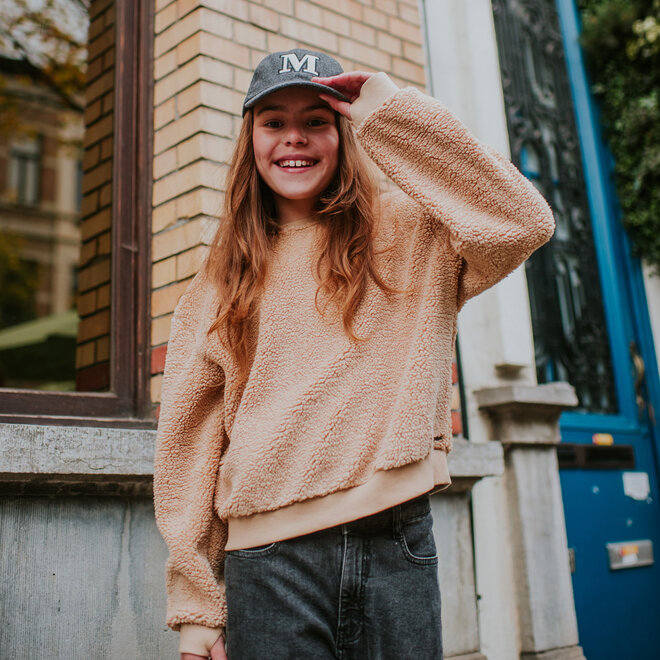 No Way Monday meisjes sweater beige teddy