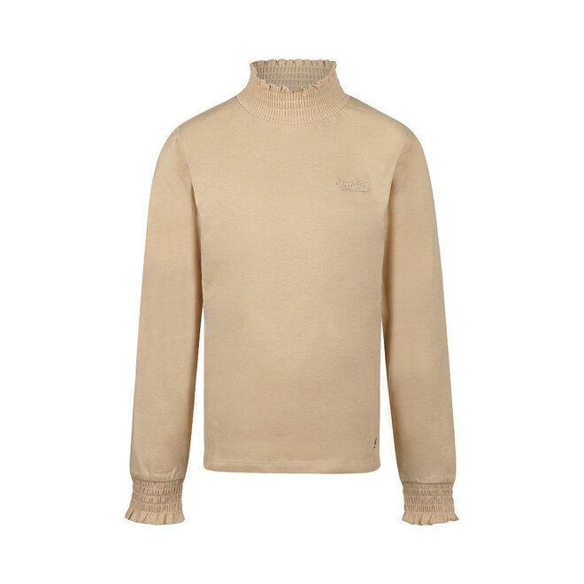 No Way Monday meisjes longsleeve beige ruffles