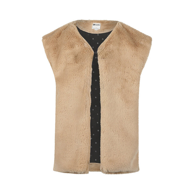 No Way Monday meisjes gilet beige teddy