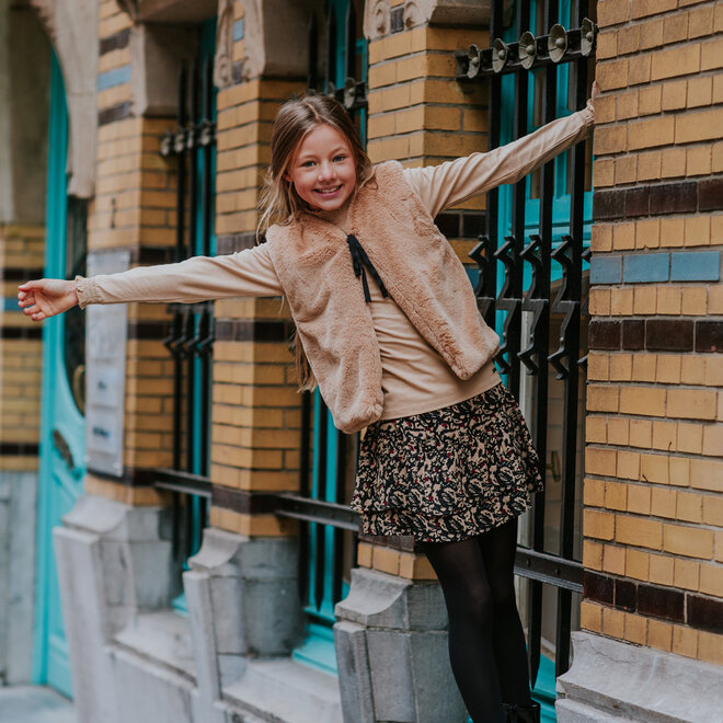 No Way Monday girls’ gilet, beige teddy