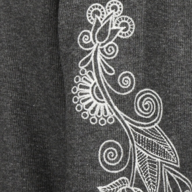 No Way Monday girls’ jumper, dark grey, embroidery