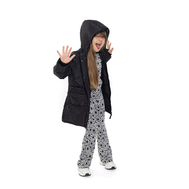 No Way Monday Mädchen-Winterjacke Parka schwarz wasserabweisend
