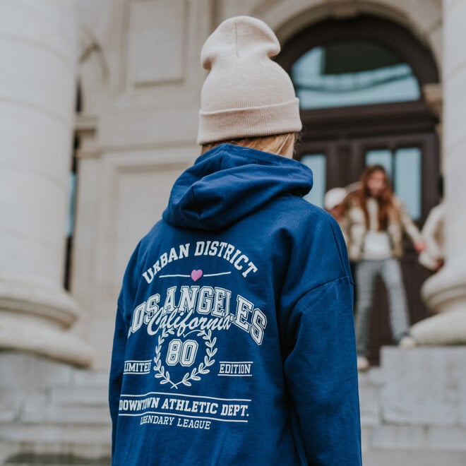 No Way Monday meisjes loose fit hoodie donkerblauw LA
