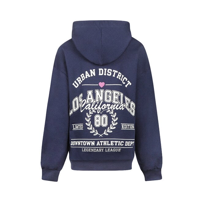 No Way Monday meisjes loose fit hoodie donkerblauw LA