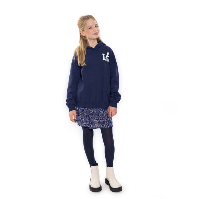 No Way Monday girls’ loose-fit hoodie, dark blue, LA