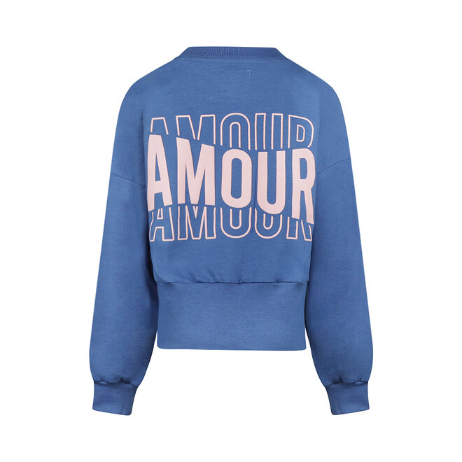 No Way Monday girls’ jumper, blue and pink