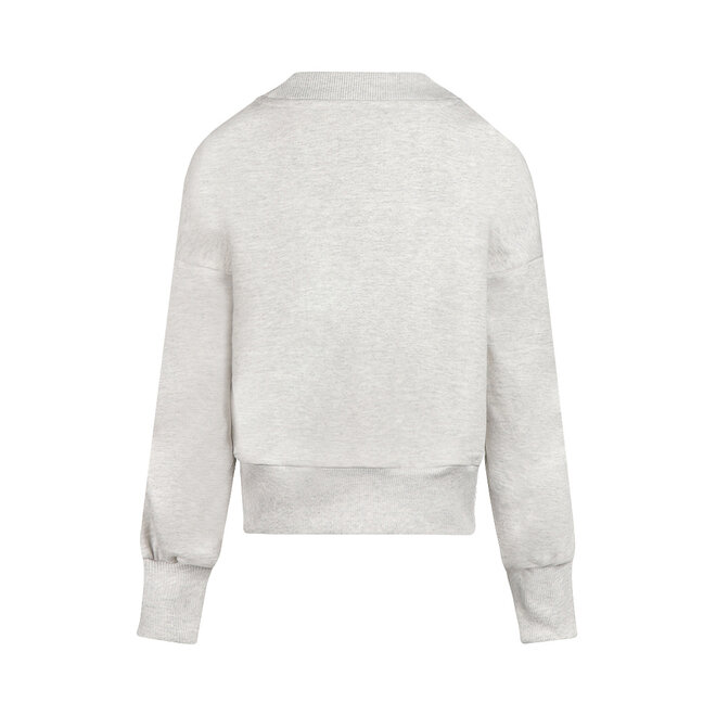 No Way Monday girls’ loose-fit jumper, light grey