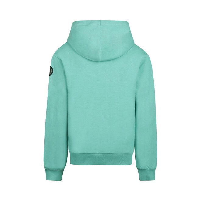 No Way Monday Jungen-Hoodie, mintgrün-dunkelgrau