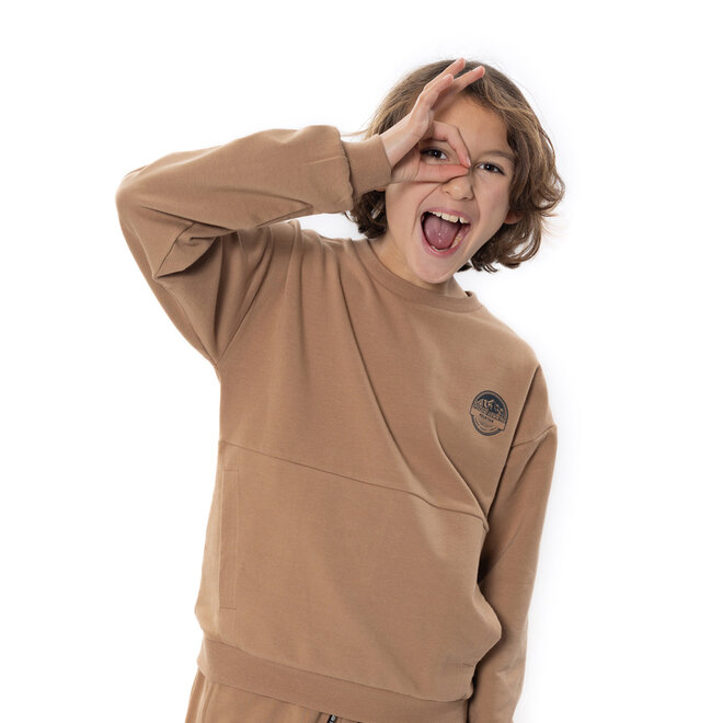 No Way Monday Jungen-Sweatshirt, kamel, Mountain