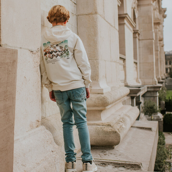 No Way Monday jongens hoodie off white mountain