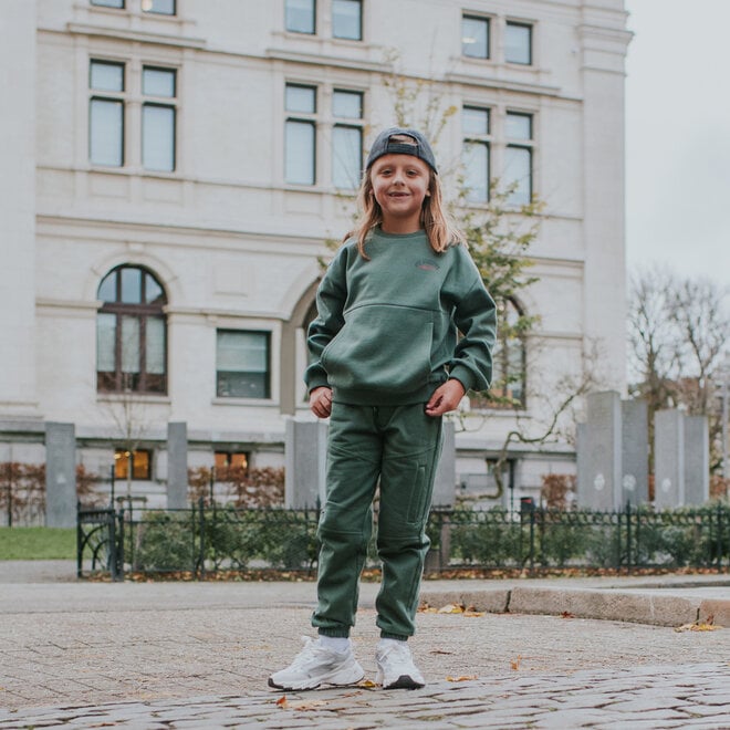 No Way Monday Jungen-Jogginghose, Loose Fit, waldgrün