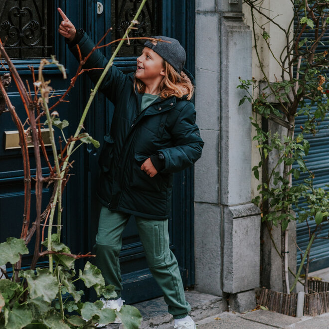No Way Monday Jungen-Winterjacke, dunkelgrau, wasserabweisend