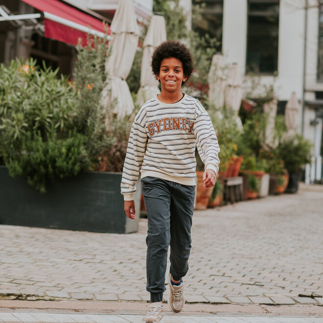 No Way Monday boys’ trousers, dark grey, loose fit