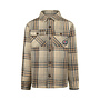 No Way Monday jongens overhemd shacket geruit beige