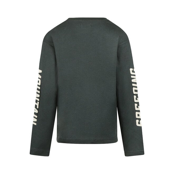 No Way Monday boys’ long-sleeved top, dark grey with text