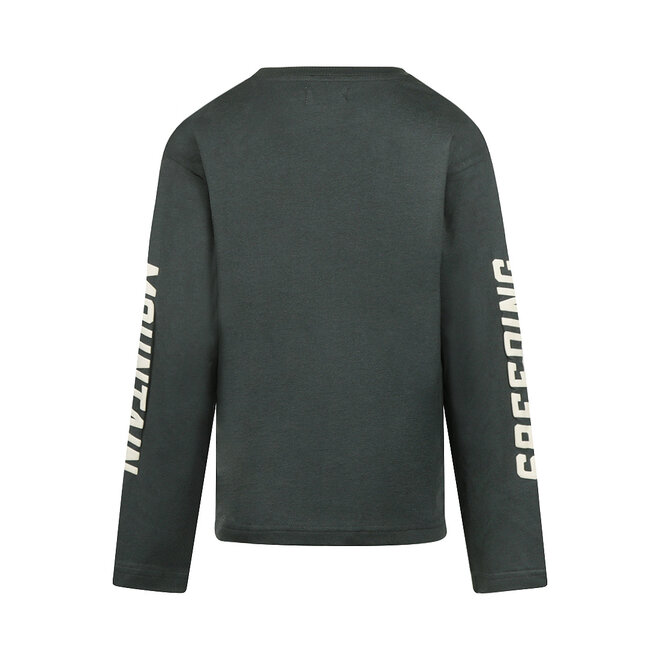No Way Monday jongens longsleeve donkergrijs tekst