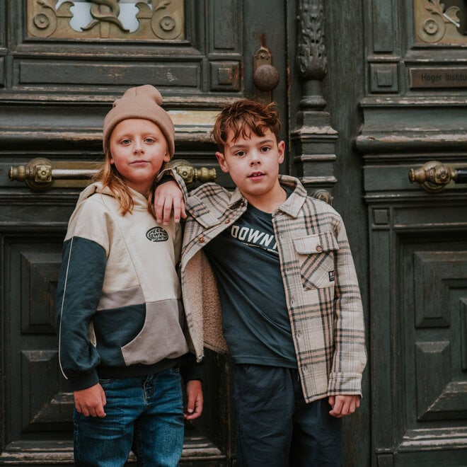 No Way Monday Jungen-Langarmshirt dunkelgrau mit Aufdruck