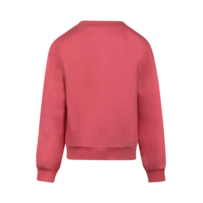 No Way Monday boys’ jumper, soft red and dark grey