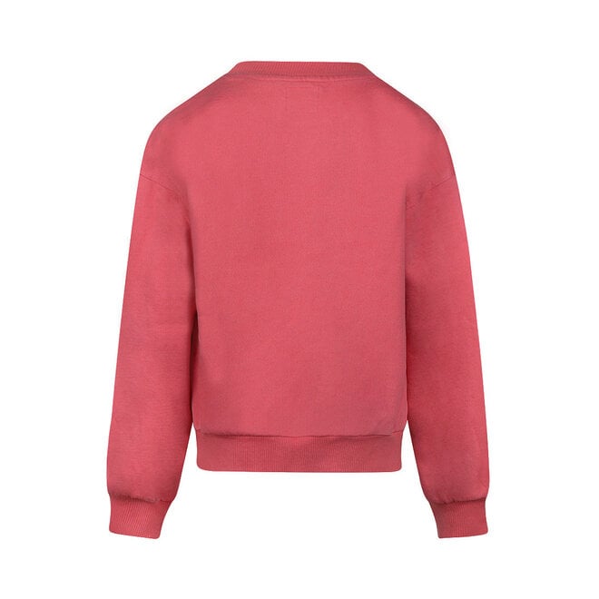 No Way Monday jongens sweater zachtrood donkergrijs