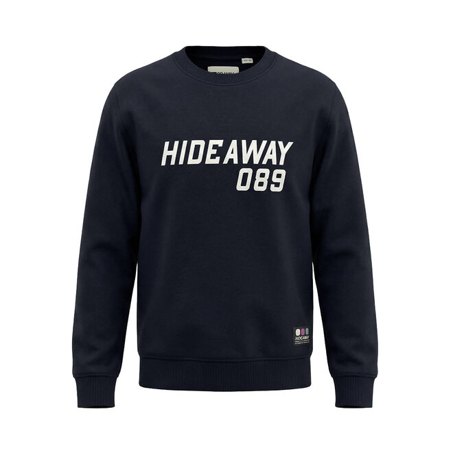 No Way Monday jongens sweater donkerblauw witte tekst