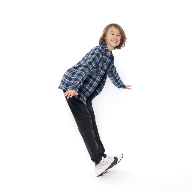 No Way Monday jongens jeans loose fit donkergrijs