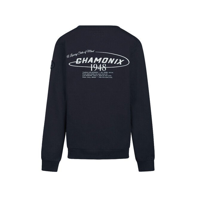 No Way Monday Jungen-Pullover dunkelblau mit Grafikdruck