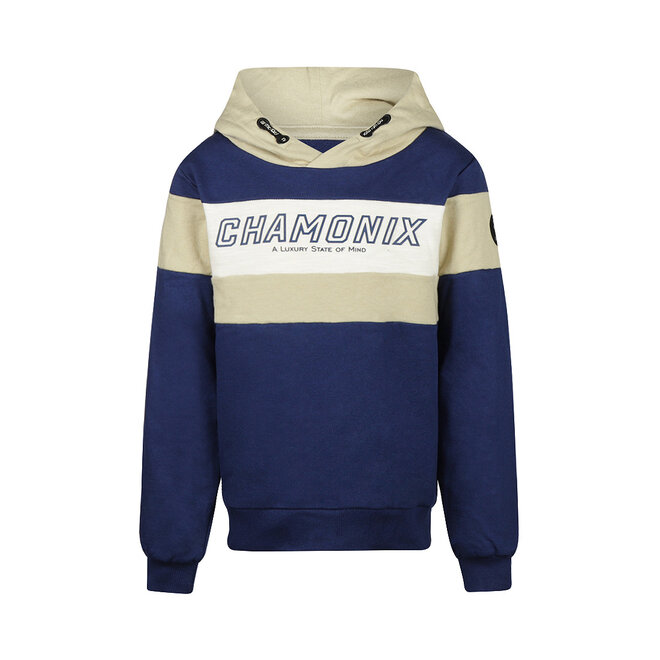 No Way Monday boys’ hoodie, blue, sand and white