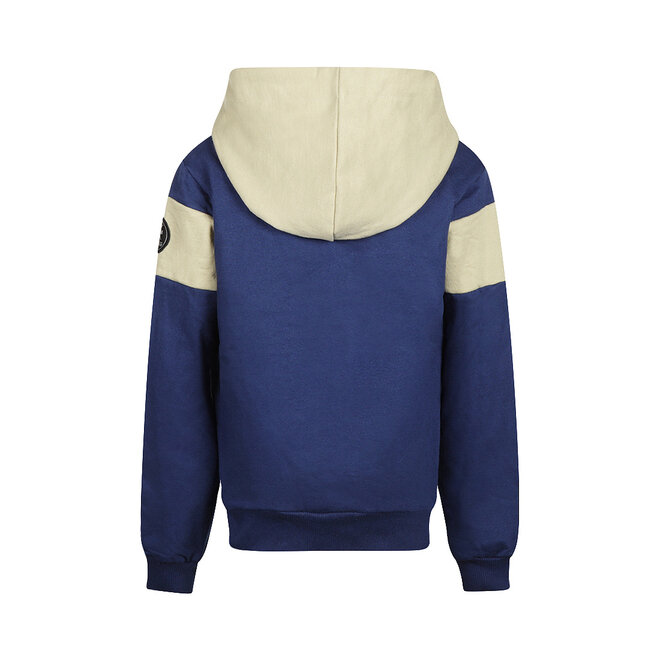 No Way Monday jongens hoodie blauw zand wit
