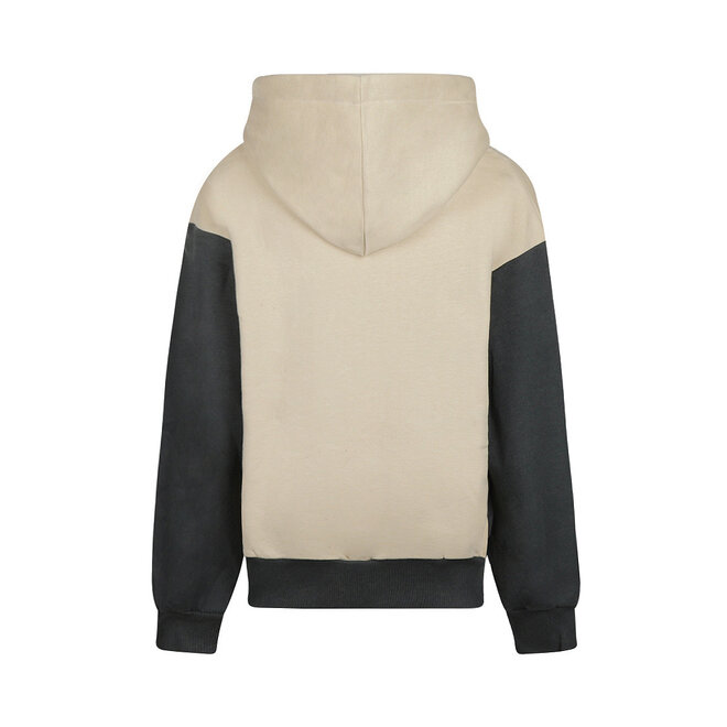 No Way Monday boys’ loose-fit hoodie, sand, colour-block