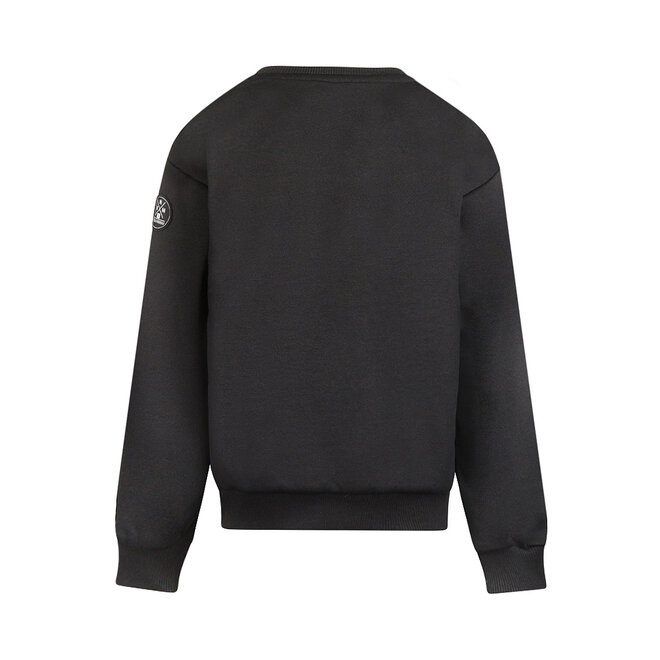 No Way Monday jongens sweater zwart graphics