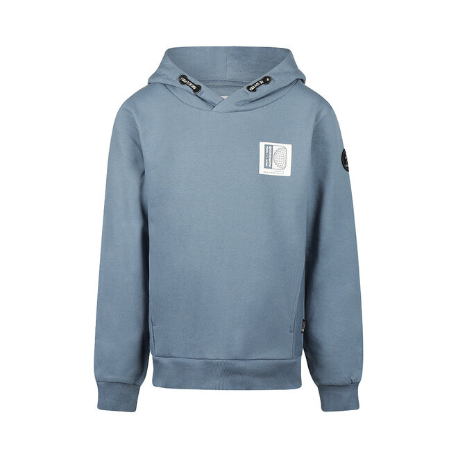 No Way Monday boys’ hoodie, grey-blue, print