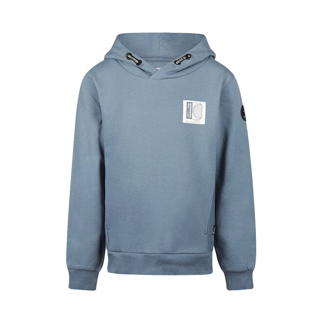 No Way Monday Jungen-Hoodie graublau mit Print