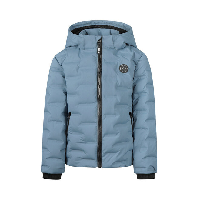 No Way Monday boys’ winter jacket, grey-blue, water-repellent