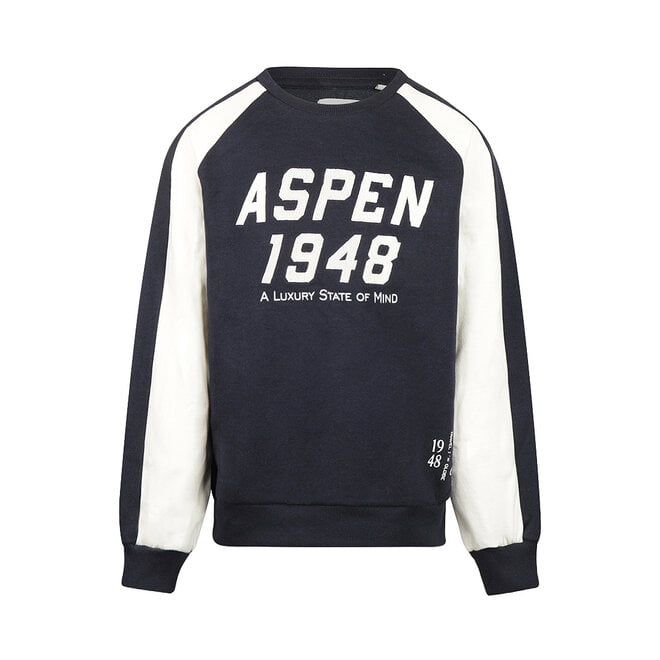 No Way Monday Jungen-Sweatshirt, lockere Passform, dunkelblau-weiß