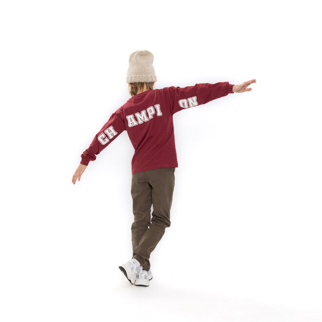 No Way Monday jongens longsleeve rood wit