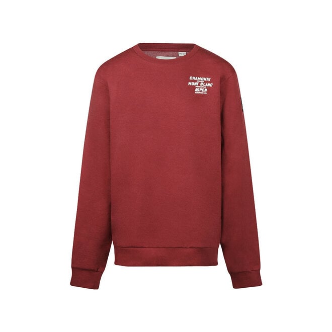 No Way Monday Jungen-Pullover rotbraun mit Grafikdruck