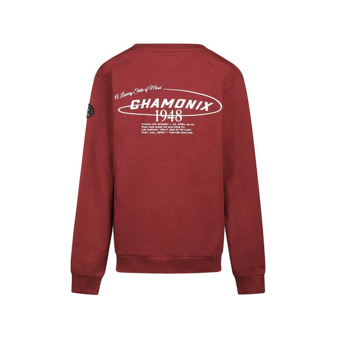 No Way Monday Jungen-Pullover rotbraun mit Grafikdruck