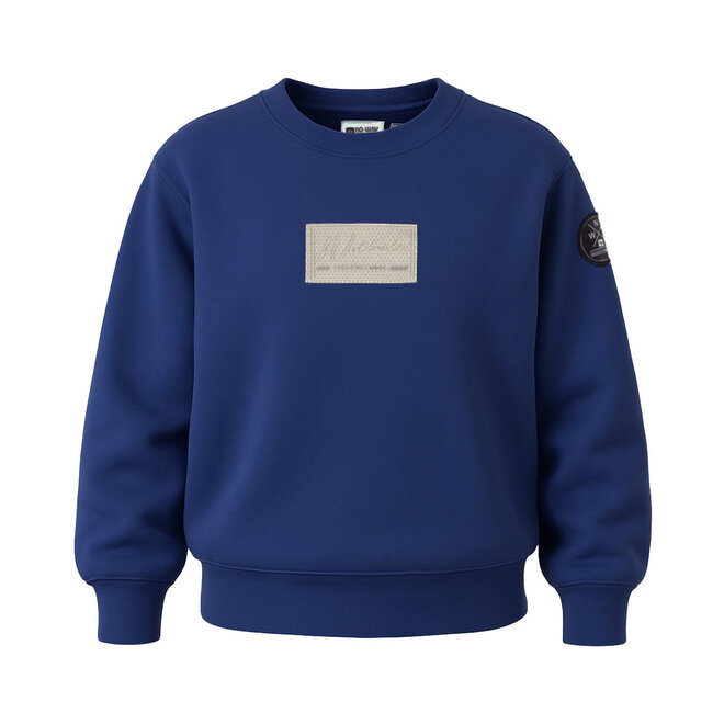 No Way Monday boys’ jumper, blue embossed