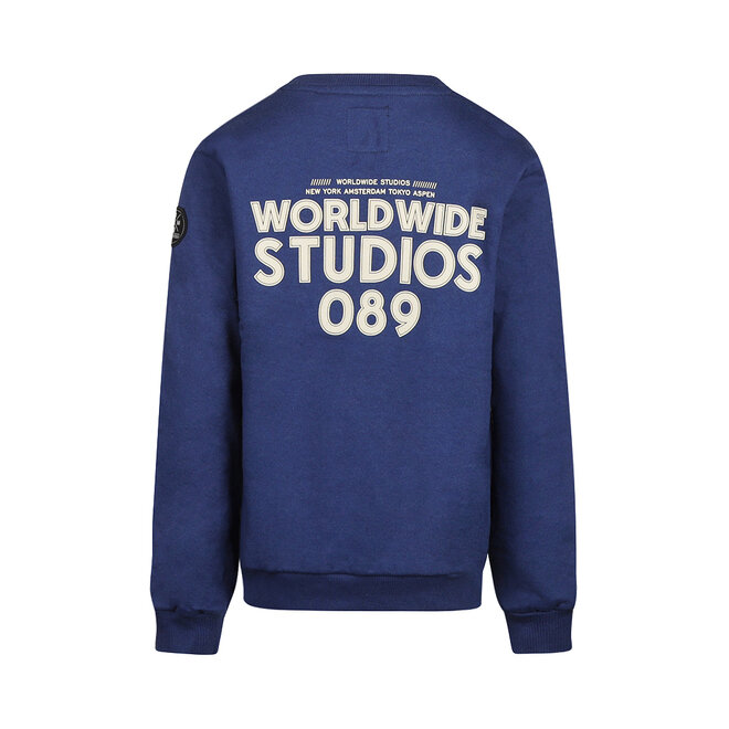No Way Monday boys’ jumper, blue embossed