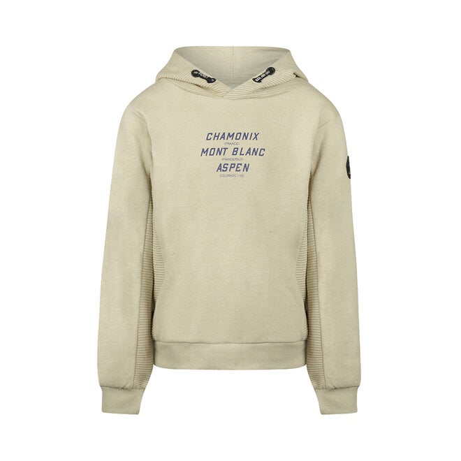 No Way Monday jongens hoodie groen rib-details