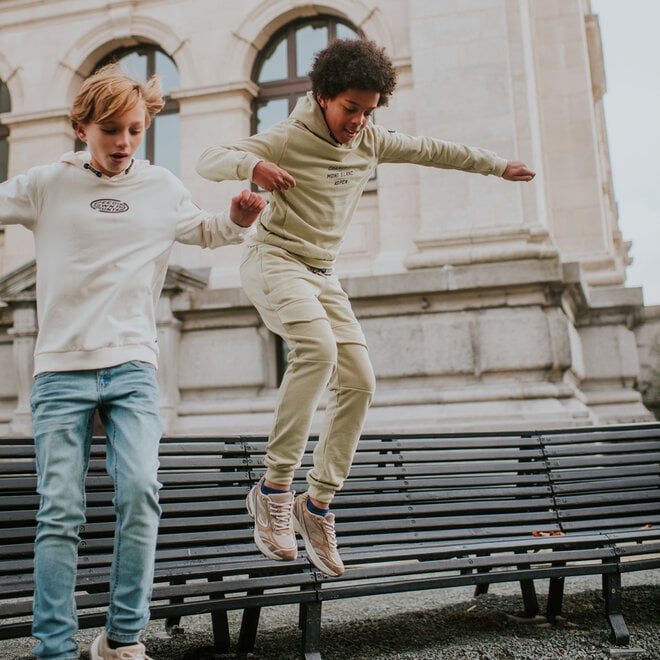 No Way Monday Jungen-Jogginghose, grün, mit Rippstrick-Taschen