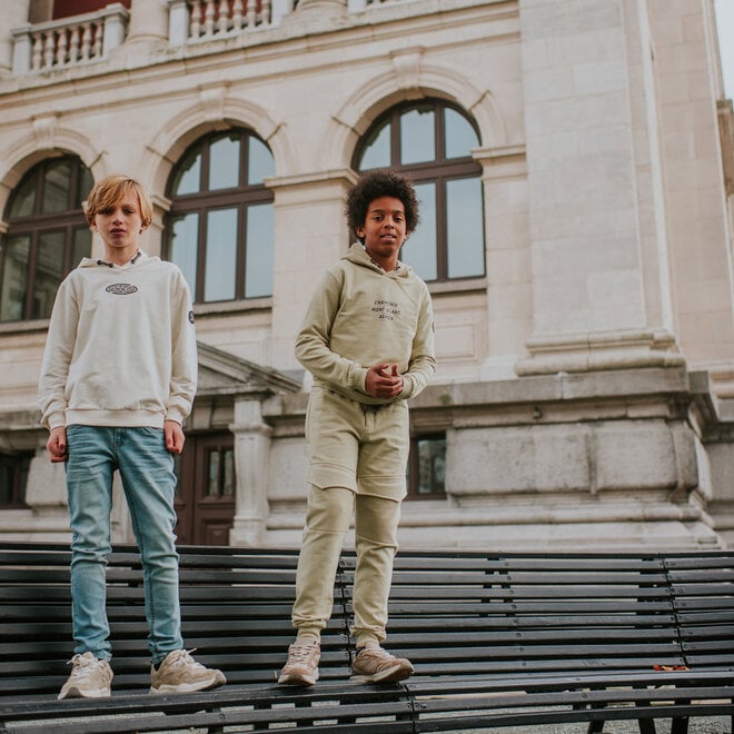 No Way Monday Jungen-Jogginghose, grün, mit Rippstrick-Taschen