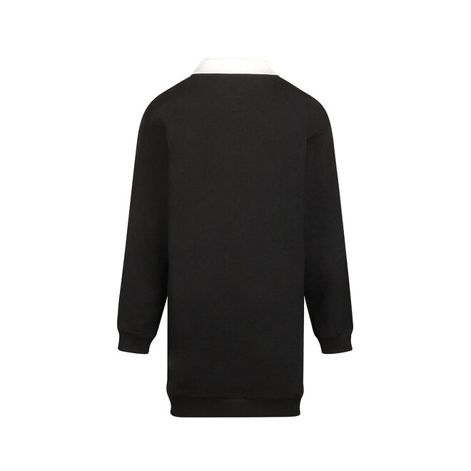 No Way Monday meisjes sweatjurk zwart kraag