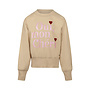 No Way Monday meisjes sweater beige hartjes