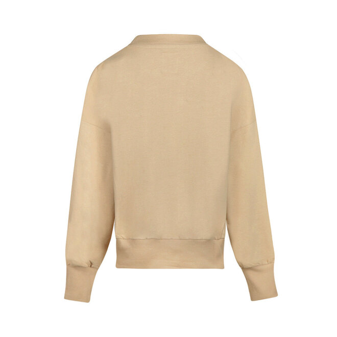 No Way Monday meisjes sweater beige hartjes