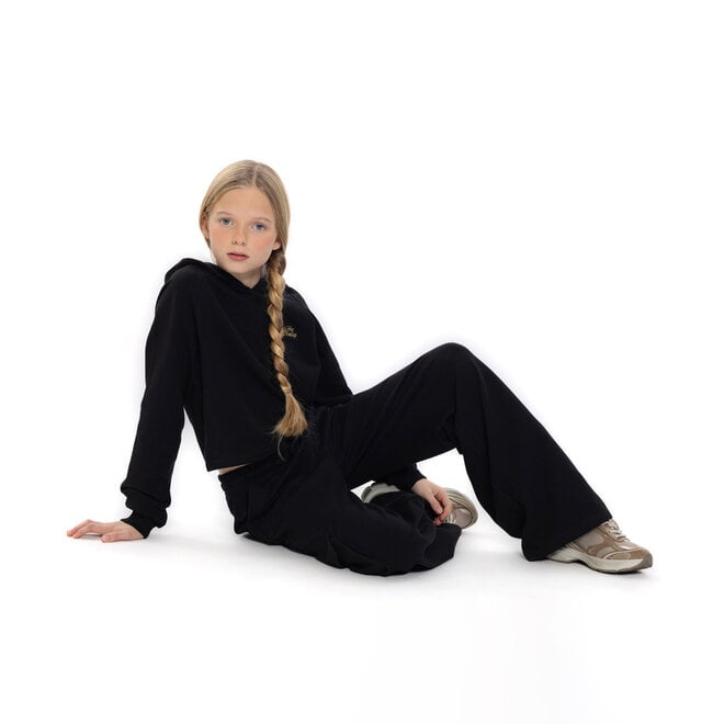 No Way Monday Mädchen-Jogginghose, weit geschnitten, schwarz, Cargo-Stil