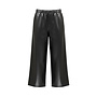 No Way Monday meisjes wide leg broek zwart kunstleer