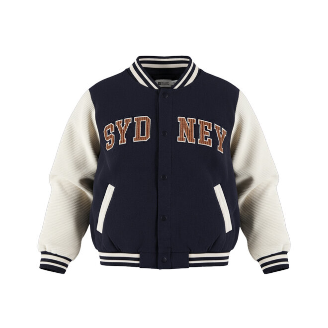 No Way Monday boys’ loose-fit gilet, dark blue, baseball style