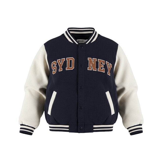 No Way Monday Jungenweste, locker geschnitten, dunkelblau, Baseball-Stil