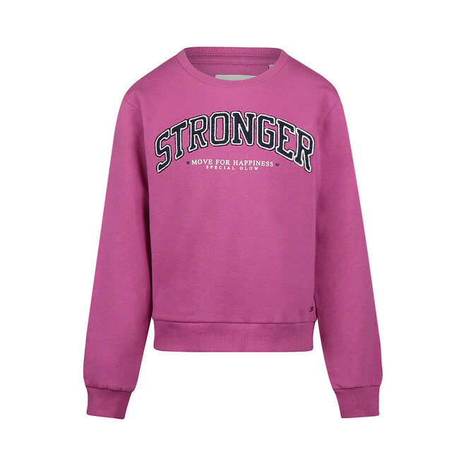 No Way Monday meisjes sweater Stronger roze